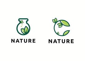 Natur-Logo-Design-Vorlage vektor