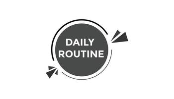 Web-Banner-Vorlagen für die tägliche Routine-Schaltfläche. Vektor-Illustration vektor