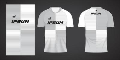 vit sportskjorta jersey designmall vektor