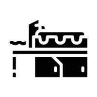 Ausrüstung der Metallproduktionsindustrie Glyph-Symbol-Vektorillustration vektor