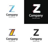 brev z stor logotyp packa design kreativ modern logotyper design för din företag vektor