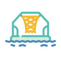 vatten basketboll Färg ikon vektor illustration