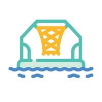 Wasser-Basketball-Farbsymbol-Vektorillustration vektor