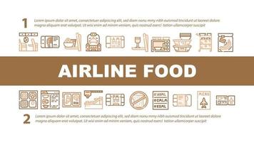 Airline Food Nutrition Landing Header Vektor