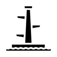 Sprungturm-Glyphen-Symbol-Vektor-Illustration vektor