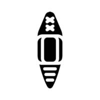 Kajak Wassersport Glyphe Symbol Vektor Illustration