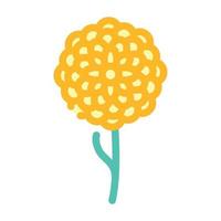 Chrysantheme Blume Farbe Symbol Vektor Illustration