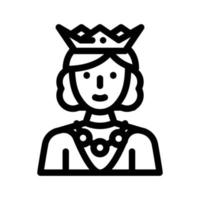 Königin Frau Symbol Leitung Vektor Illustration