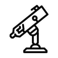 Teleskop Ausrüstung Linie Symbol Vektor Illustration