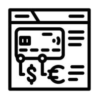 Fintech digitale Kartenlinie Symbol Vektor Illustration