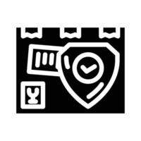 Cargo Protection Glyph Icon Vector Illustration