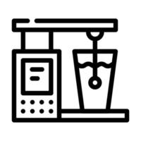 Alkoholmessgerät Werkzeuglinie Symbol Vektor Illustration