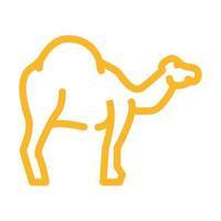 kamel djur färg ikon vektor illustration