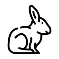 Kaninchen Nutztier Symbol Leitung Vektor Illustration