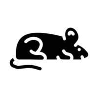 Maus-Tier-Glyphe-Symbol-Vektor-Illustration vektor