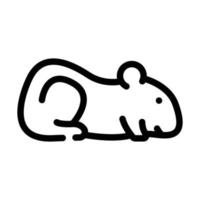 Hamster Haustier Symbol Leitung Vektor Illustration