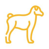hund sällskapsdjur djur- Färg ikon vektor illustration