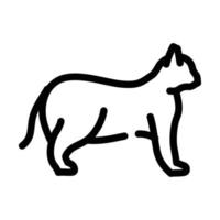 Katze Haustier Symbol Leitung Vektor Illustration