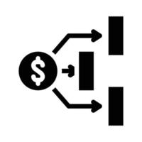 Finanzplanung Glyphen-Symbol-Vektor-Illustration vektor