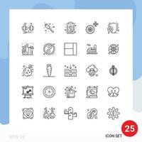 25 kreativ ikoner modern tecken och symboler av flagga försäkring analys hälsa service redigerbar vektor design element