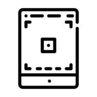 Tablet Foto Kamera App Symbol Leitung Vektor Illustration