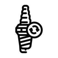 Kerzen Auto Motor Symbol Leitung Vektor Illustration