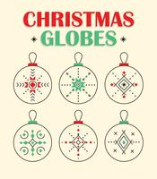 Gratis Jul Glober Vector