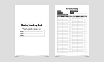 medikamententagebuch kdp innenjournal vektor