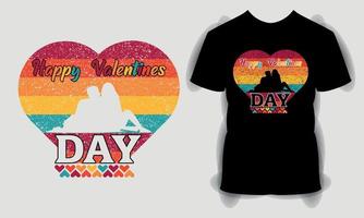 hjärtans retro t skjorta design, valentine dag svg bunt, Lycklig hjärtans dag t skjorta, typografi citat t skjorta design vektor