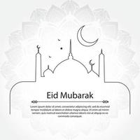 eid mubarak hintergrund post banner design vektor