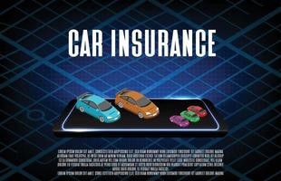 abstrakt bakgrund av transport bil försäkring på mobil läsplatta app och Kartor rutt navigering vektor