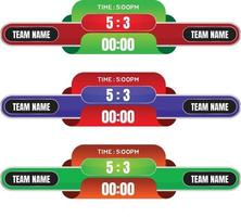 Meisterschafts-Scoreboard-Broadcast-Grafik-Sport-Match-Vektor vektor