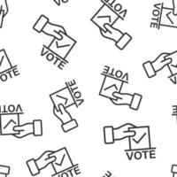 Abstimmungssymbol im flachen Stil. Wahlurne-Vektor-Illustration auf weißem Hintergrund isoliert. Wahl Musterdesign Geschäftskonzept. vektor