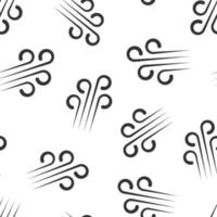 Windsymbol im flachen Stil. Luftvektorillustration auf weißem getrenntem Hintergrund. Brise Musterdesign Geschäftskonzept. vektor
