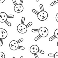 kanin ikon i platt stil. kanin vektor illustration på vit isolerat bakgrund. Lycklig påsk sömlös mönster företag begrepp.