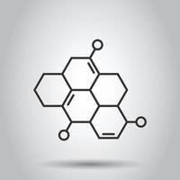 Wissenschaftsikone im flachen Stil. DNA-Zellvektorillustration auf weißem isoliertem Hintergrund. Geschäftskonzept der Molekülevolution. vektor