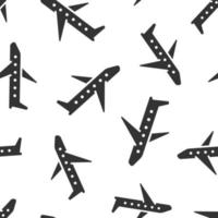 plan ikon i platt stil. flygplan vektor illustration på vit isolerat bakgrund. flyg trafikflygplan sömlös mönster företag begrepp.