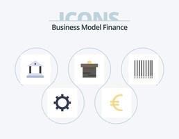 Finanzen flach Icon Pack 5 Icon Design. . Anzahlung. . Barcode vektor
