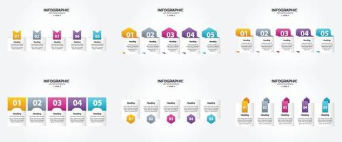 flaches Designset der Vektorillustrations-Infografiken für Werbebroschürenflieger und -zeitschrift vektor