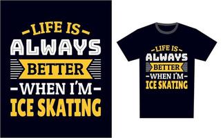 Eislauf-T-Shirt-Design-Vorlagenvektor vektor