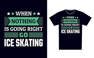 Eislauf-T-Shirt-Design-Vorlagenvektor vektor