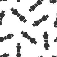 Krawattenschleife-Symbol im flachen Stil. Bowtie-Vektorillustration auf weißem, isoliertem Hintergrund. Schmetterling Musterdesign Geschäftskonzept. vektor