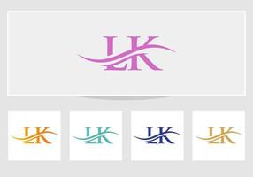 lk-Logo. Monogrammbuchstabe lk-Logo-Designvektor. lk-brief-logo-design mit modernem trend vektor