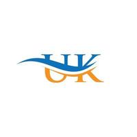 uk-brief-logo. Anfangsbuchstabe Business Logo Design Vektorvorlage für Großbritannien vektor