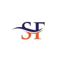 sf Letter Linked Logo für Geschäfts- und Firmenidentität. Anfangsbuchstabe sf-Logo-Vektorvorlage. vektor
