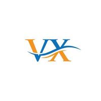 vx brev länkad logotyp för företag och företag identitet. första brev vx logotyp vektor mall.