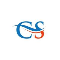 modernes cs-logo-design für geschäfts- und firmenidentität. kreativer cs-brief mit luxuskonzept. vektor