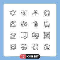 16 universell översikt tecken symboler av nätverk marknadsföring datoranvändning företag internet redigerbar vektor design element