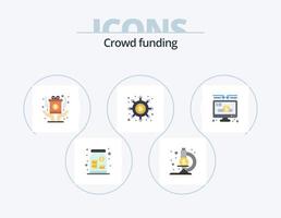 crowdfunding platt ikon packa 5 ikon design. donation. maskhål. medalj. portal. svart hål vektor