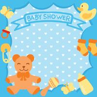 Baby-Dusche-Karte Einladung vektor